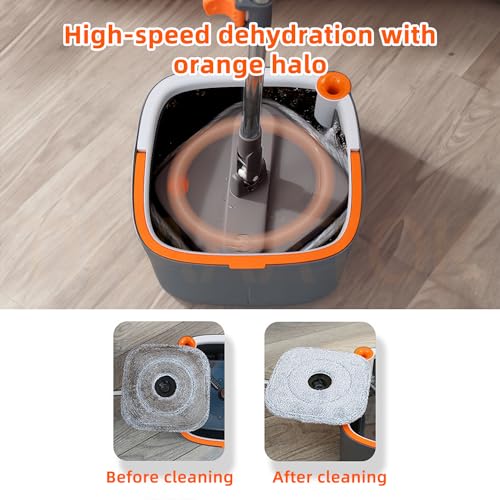 Kzkr L1117-6PC-ZZ Spin Mop And Bucket Set thumb #5