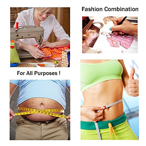 Tape Measure Body Measuring Tape, 120 Inch Soft Fabric Measuring Tape For Cloth Measurement, Double Scale Tailor Ruler For Weight Loss Medical Measurement Nursing Craft(5 Pack) #TOP4