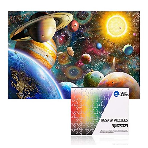 Puzzles for Adults 1000 Pieces Jigsaw Puzzle Toy Kid Large Puzzle Games - Cinque Terre Puzzles,Prime,Artwork for Home Decoration,Office Wall Decoration Painting,Gifts (Space Planet)