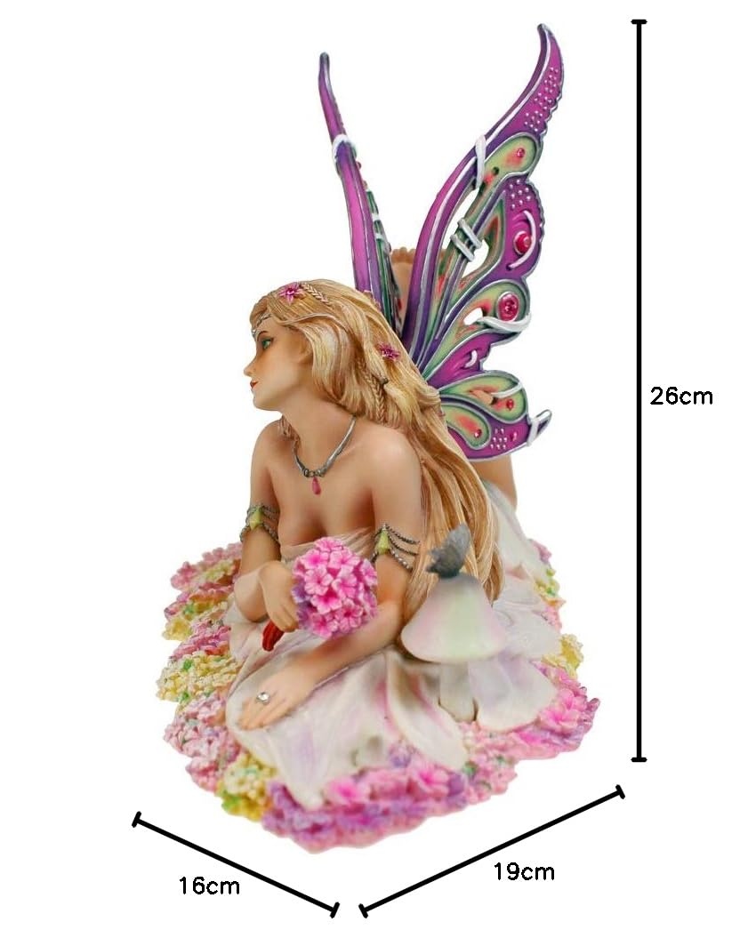 Nemesis Now Statuetta di Fata, in Resina con Petalite, 15 cm, Colore Giallo, Dimensione Unica