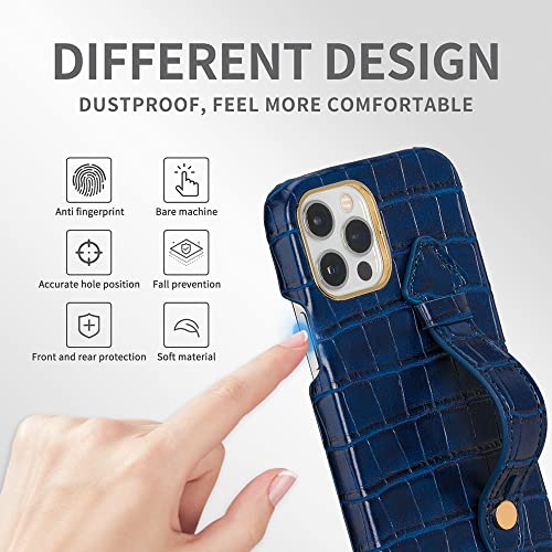 Coque iPhone 14 Plus crocodile rouge anti-chute avec sangle de maintien - 5