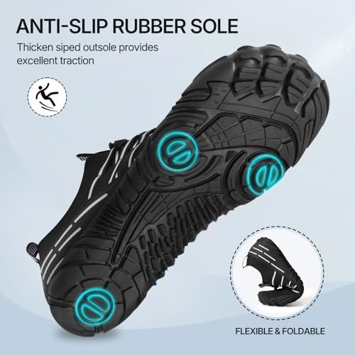 Image of ATHMILE Water Shoes for Men Women Quick Dry Aqua Shoes with Toe Protection | Non Slip Adult Barefoot Hiking Shoes for Beach Swim River Pool Kayaking Camping Boat Workout Cruise Vacation Outdoor