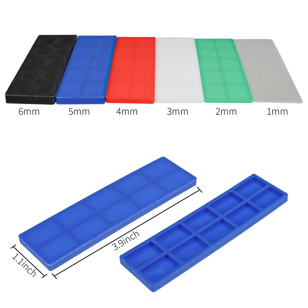 DBOO 28mm x 100mm Flat Plastic Glazing Packers 60 Pcs Mixed 1-6mm Window Glazing Glass Flat Plastic Packers Durable Shim Spacers for DIY Window Door Frame Installations - Image 2
