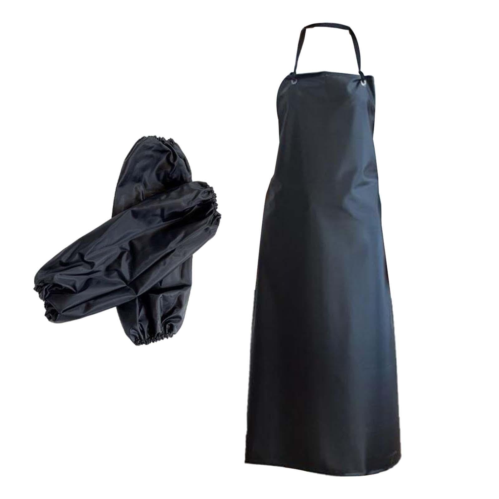 Gralara Delantal de PVC, delantal impermeable, delantal con pechera gruesa a prueba de aceite, delantal utilitario para trabajos de carpintería, lavavajillas,
