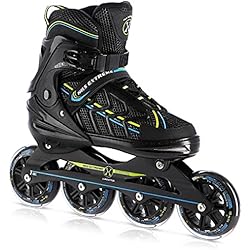 Patines En Linea Extremos Nils Extreme NA1128 XL (43-45) - Patines en línea, patines en línea, patines en línea, para niños, jóvenes y adultos, rodamientos ABEC7, ruedas de goma, acolchado interior de espuma