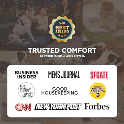 Bedsure Orthopedic Dog Bed Medium Size Dogs - Washable Medium Dog Cat Bed Waterproof, Comfort Pet Couch Sofa with Washable Removable Cover, Pets Bed with Nonskid Bottom, Brown, 28