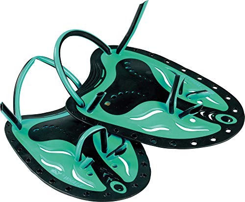 Cressi Swim Paddle Swim Premium Handpaddles, Schwarz/Aquamarine, Uni