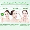 Aloe Facial Skincare Sheet Hydrating Moisturizing Revitalizing Facial Skincare Sheet for Dry, Oily, Sensitive and Tired Skin 25ml/0.8oz, Pack of 10