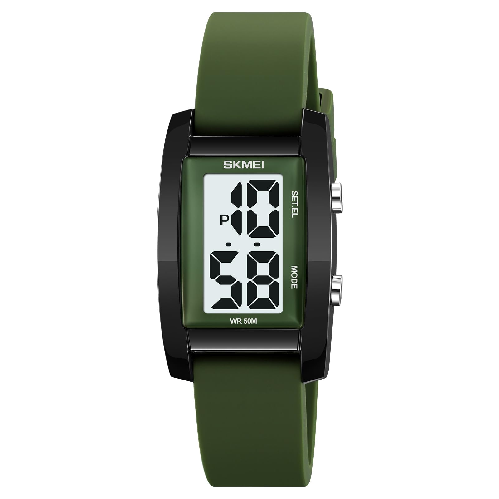 SKMEI Digital Sports Watch for Men 50M Waterproof, EL Light, Date, Week Compact 26mm Case & Silica Gel Band 12/24 Hour Display 2325 (2325, Black Army Green) (B0DFWPJPJG) Amazon Price History, Amazon Price Tracker