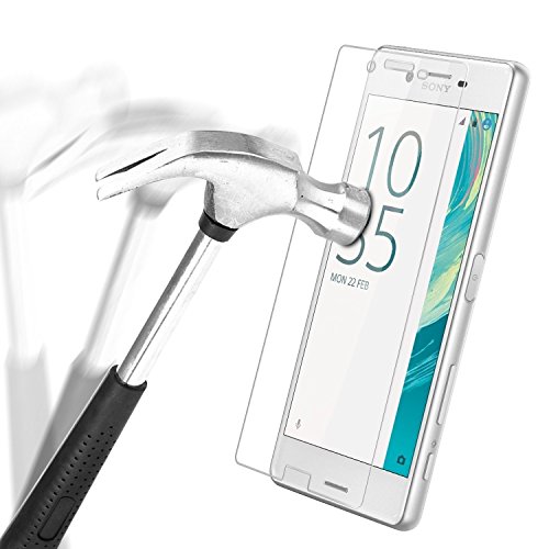 COPHONE Film de Protection Ecran Compatible avec Sony Xperia X en Verre Trempé Premium Anti Chocs et Casse, Anti Empreintes digitales et Gras, Bords arrondis,dureté Max 9H, 2,5d