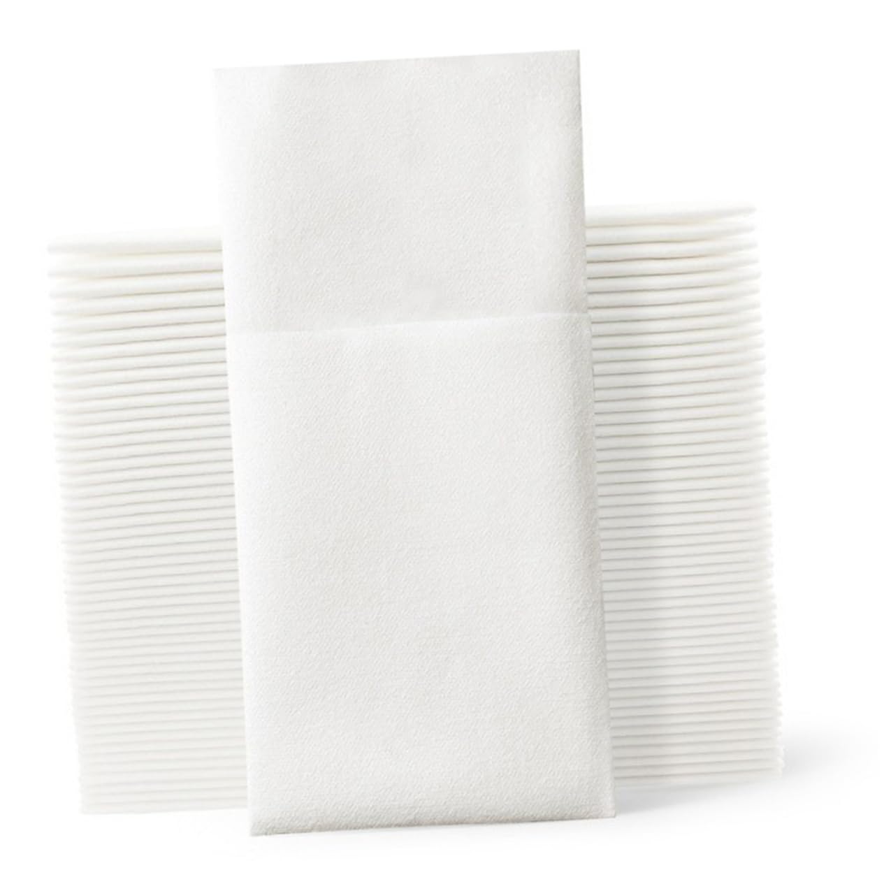 MAGICLULU Servilletas de Papel Desechables White para Cena Diseño Grueso y Elegante, 50 Piezas, Amigables, Ideales para Banquetes y Entretenimiento Diario