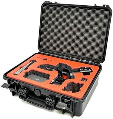 Waterproof Crushproof Carry Case with Custom Designed Military Grade Foam Insert for Transportation of Gimbal - Red