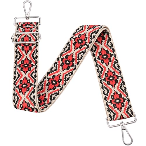 MIRIFRIGE Wide Embroidery Purse strap Replacement Crossbody Bag Strap Adjustable