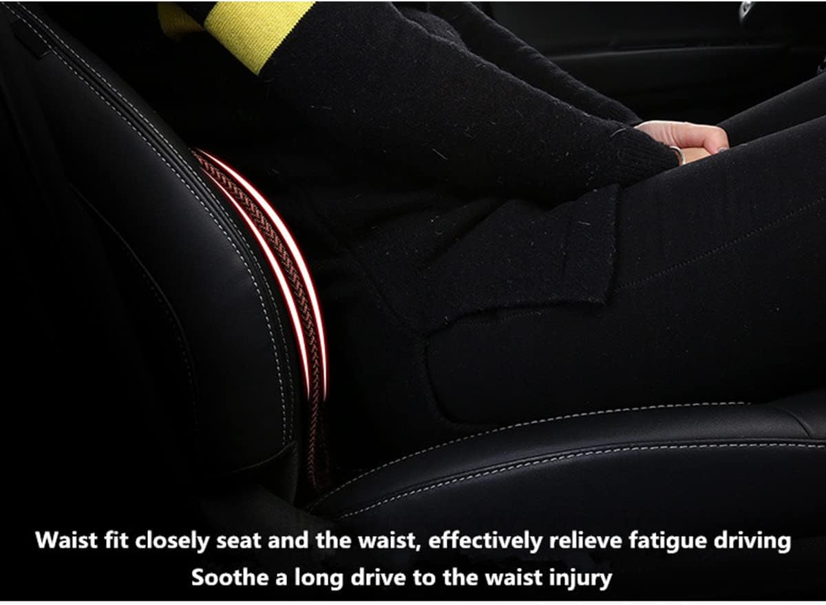 Wood Bead Lumbar Brace Support Car Mesh Massage Back Support Cooling Breathable for Car Office Home(Beige)