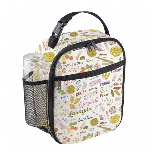 VAMSII Pasta Lovers Gift Italian Pasta Lunch Bag Pasta Themed Gift Spaghetti Food Lunch Box for...