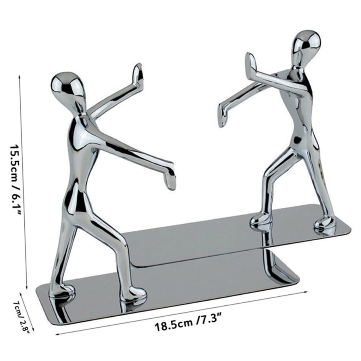 NUOBESTY Atril para Libros Creativos Forma De Hombrecitos Organizador De Libros y Revistas Soporte De Estantería Antideslizante Papelería para Oficina y Escuela Topes para