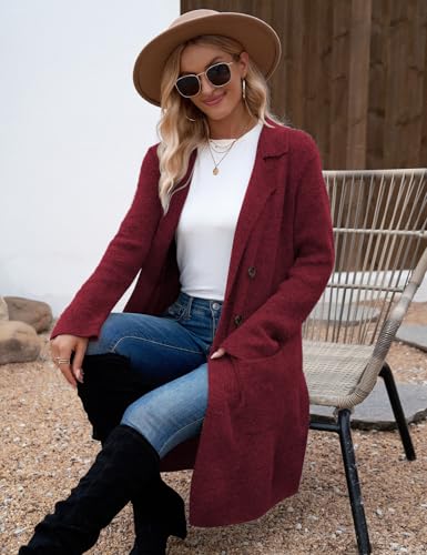 Image of CiCiBird Women Fall Long Cardigan Sweater Trendy Knit Jacket Coat Dressy Blazer Coatigan