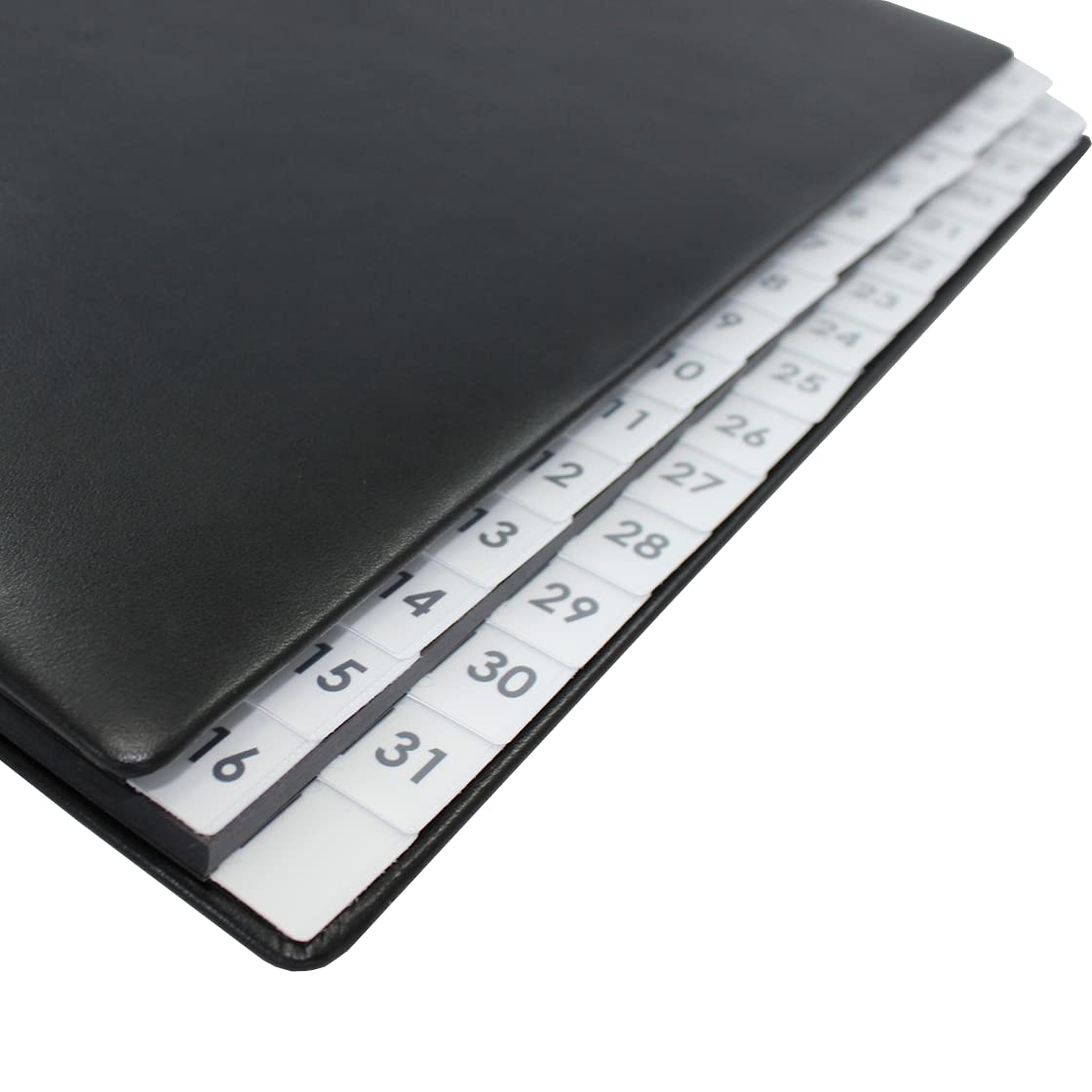 Classificatore con indice 1 – 31 NERO Custodia in pelle bovina liscia