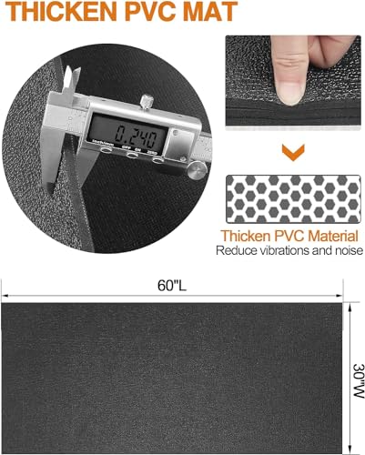 Innhom Floor Protection Mat for Sports Equipment - High Density PVC, 152 x 76 cm & 200 x 90 cm, Under Treadmill, Elliptical Trainer, Peloton Bicycle - Image 3