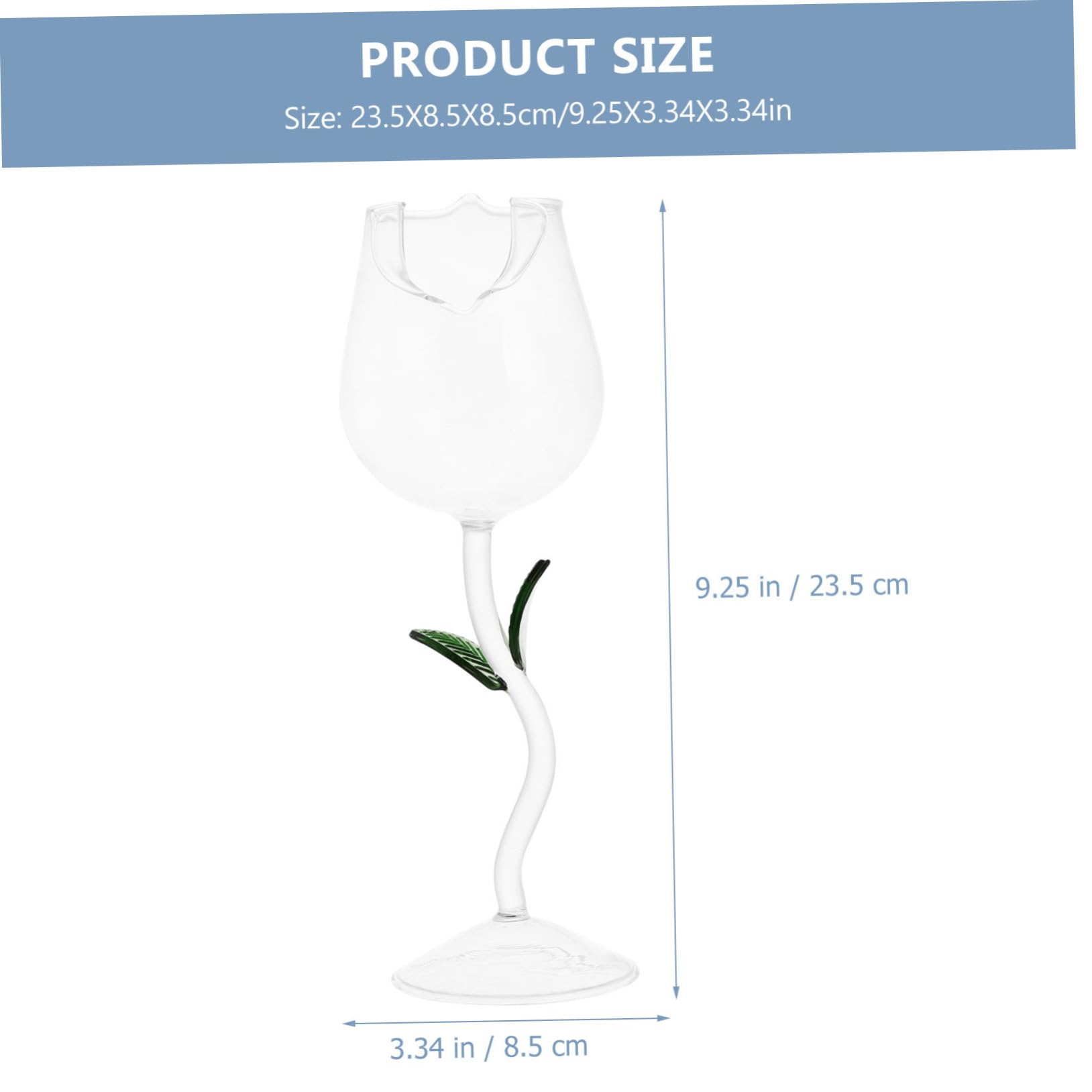 CONGARTENO Creative Rose Design Crystal Goblet Elegant Decorative Glass for Wine for Weddings Birthdays and Parties Reusable Easy to Clean Transparent Glass Drinkware