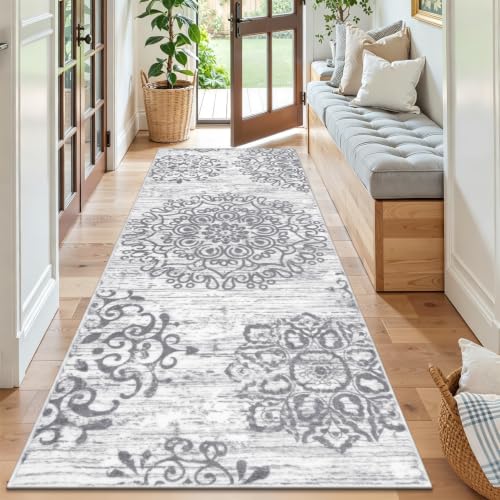 HEBE Hallway Runner Rug 3'x6', Washable Non Slip Kitchen Rug Runner