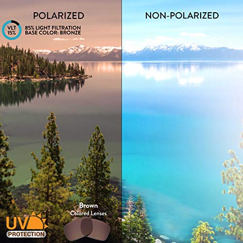 Polarized Pro+ Replacement Lenses For Oneill Barrel 2.0 Sunglasses (Cleaning Kit Included) - By Apex Lenses (Brown) #TOP6