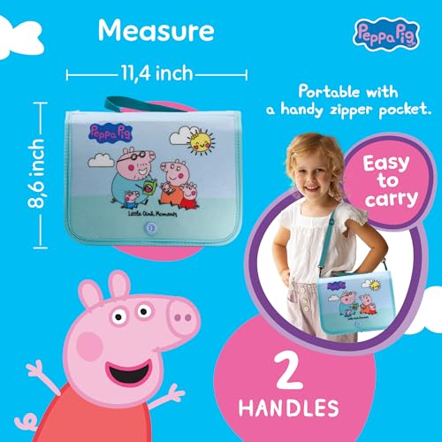 Image of Official Evie Busy Board for Toddlers 3-5 - Montessori Busy Book - Peppa Pig Baby Sister, Sensory Travel Toy for Airplane & Car, Preschool Learning Fine Motor Skills, Birthday Gift for Boys & Girls