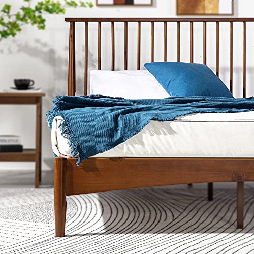 Zinus Linda Mid Century Wood Platform Bed Frame / Solid Wood Foundation / Wood Slat Support / No Box Spring Needed / Easy Assembly, Queen #TOP7