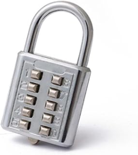 南京錠 プッシュボタン式 パスワードロック 番号固定 スーツケース ロッカー 倉庫 納屋 道具箱 防犯 丈夫 安全