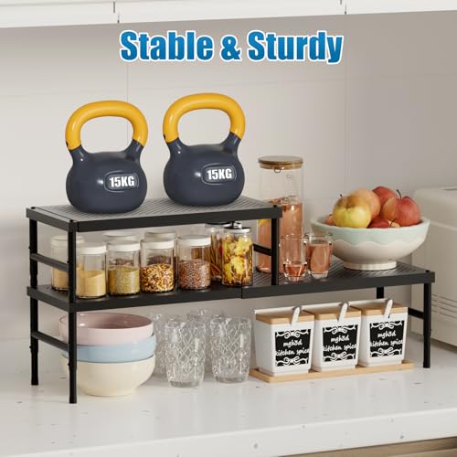 HI NINGER 42–72 cm Erweiterbares Schrankregal, Verstellbar & Stapelbar – Ansicht 6