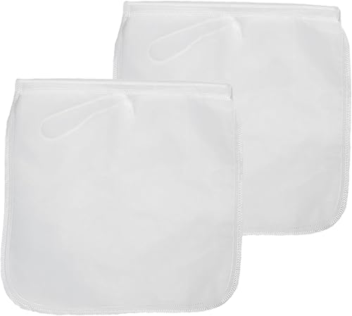 Miniatura 1 de Paquete de 2 bolsas reutilizables de malla fina de malla fina de 100 unidades, bolsa de leche de nueces, colador de nailon para colar jugos de