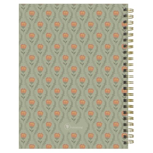 TF Publishing July 2026 - June 2027 Repeated Posies Medium Weekly Monthly Planner - 12 Month Academic Planner 2026-2027 with Durable Cover, Thick Uncoated Paper, and Planning Stickers - 6.5 x 8in
