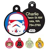 GoTags Star Wars Storm Trooper Dog Tags for Pets, Personalized Engraved Dog ID Tags with up to 4 Lines of Custom Text