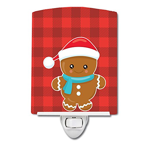 Lámpara de noche cerámica con gorro de Santa y luz miniatura 1