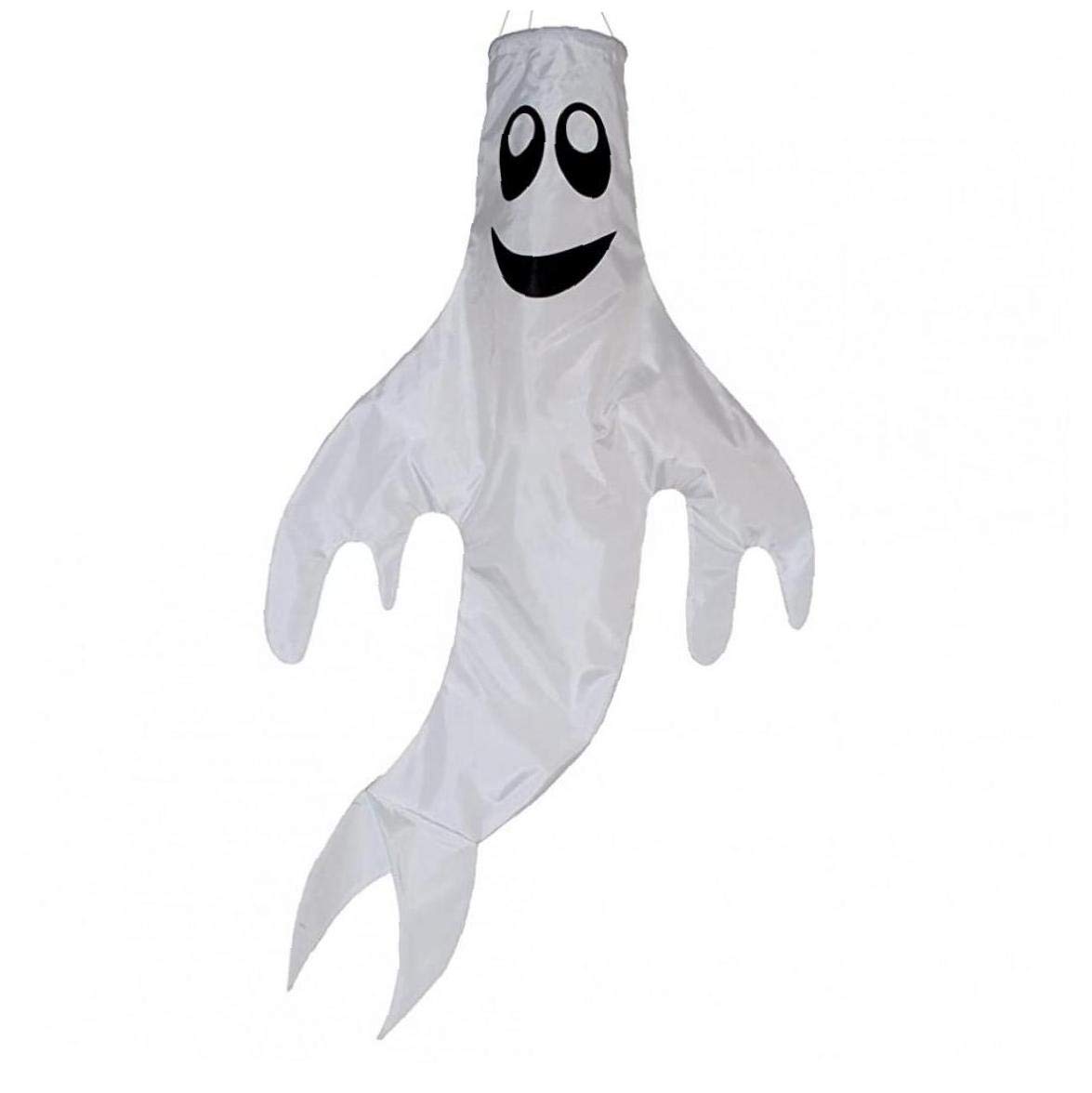 Lankater 43 Inch Ghost Windsocks Halloween Hanging Skulls Ornaments Home Front Patio Lawn Garden Decorations