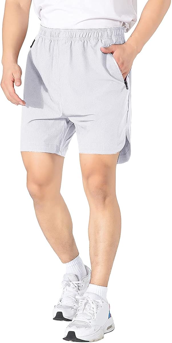 LTIFONE Mens Athletic Shorts with Zipper Pockets,Mens Cargo Shorts, Quick Dry Workout Training Casual Short at  Men’s Clothing store