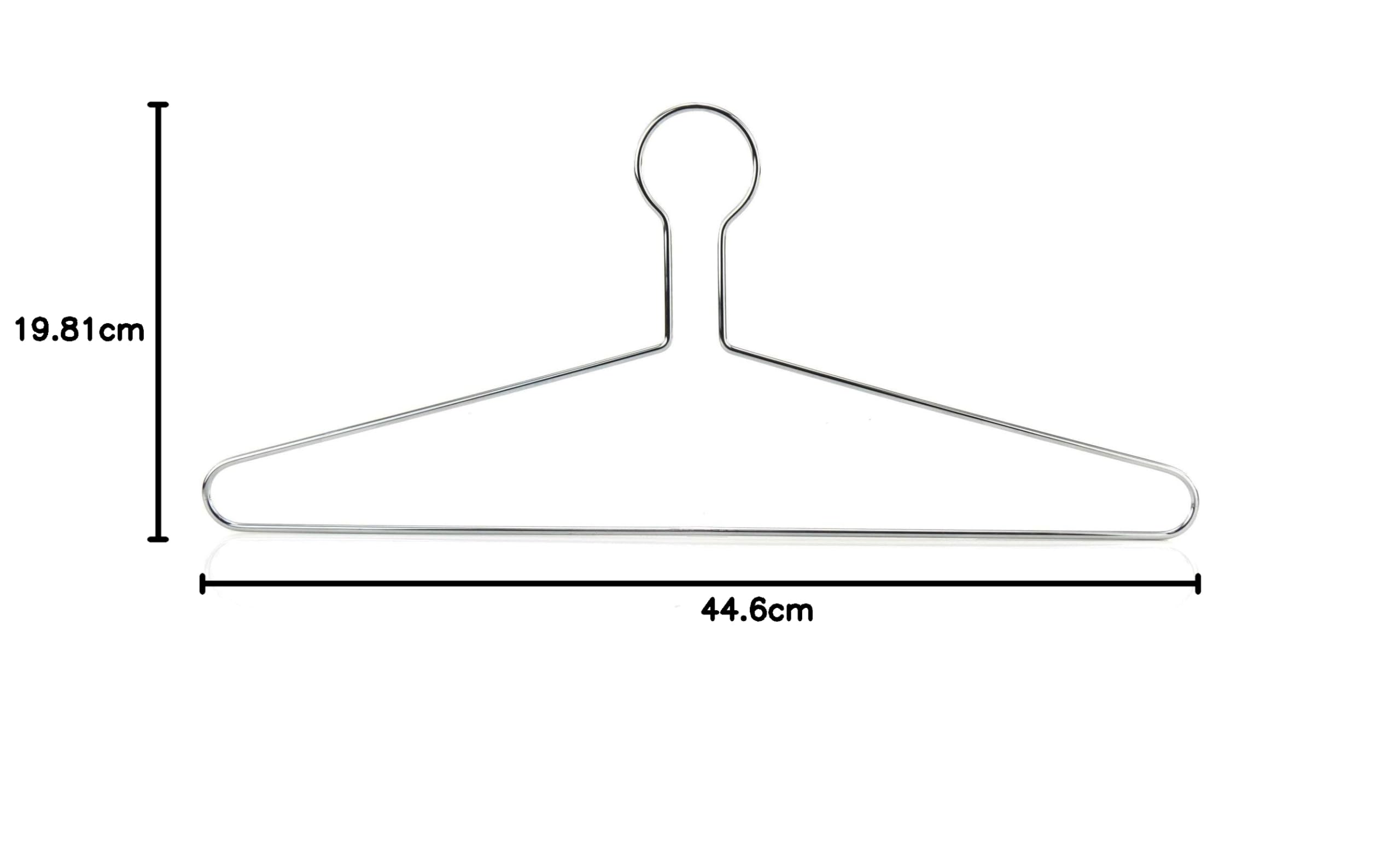 Image secondaire de Hangerworld 10 Cintres 43cm Antivol en Métal Epais et Solide avec Barre Pantalon pour Vêtements en Hôtel