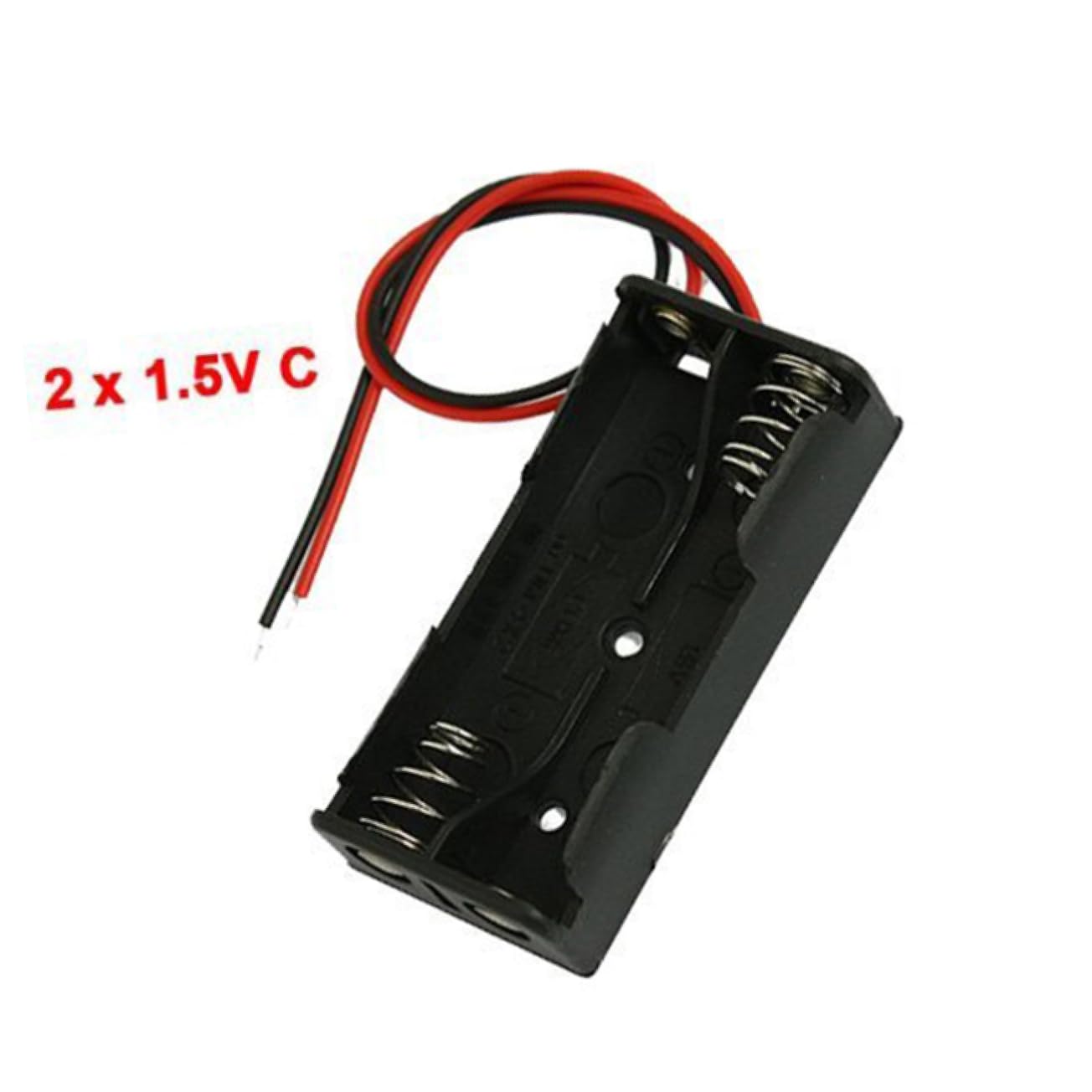 VILLCASE 12pcs Battery Holder for Aa Batteries with Wire Connector Lightweight Plastic Case for Portable Use for DIY Projects