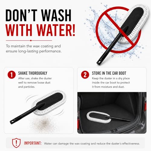 Image of FALCON ONE Car Duster | Wax-Coated Microfiber | Scratch-Free Exterior Cleaner | 65 CM (1)