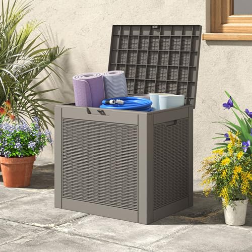NUNU LAB 35 Gallon Outdoor Storage Box Waterproof,Indoor Outside Deck Boxes,Storage Bench Lockable Lid,Backyard Storage Bin For Package Delivery,Garden Tools,Pool Accessories,Patio Cushions - Image 4
