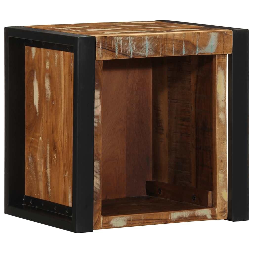 SXZenSpace 4015958 Bedside Cabinet Multicolour 40x35x40 cm Solid Wood Reclaimed Bedroom Cabinet,Storage Nightstand Side Table