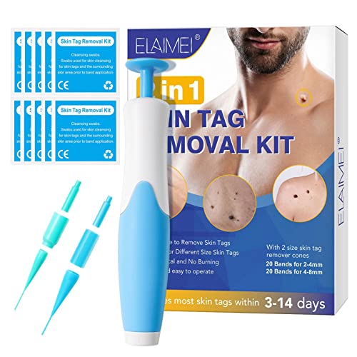 Conjunto de remoção de verrugas de cabeça dupla | Kit de remoção indolor de marcas de pele para pequ