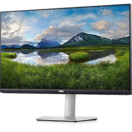 Dell S2721HS Full HD 1920 x 1080p, 75Hz IPS LED LCD Thin Bezel Adjustable Gaming Monitor, 4ms Grey-to-Grey Response Time, 16.7 Million Colors, HDMI ports, AMD FreeSync, Platinum Silver, 27.0″ FHD