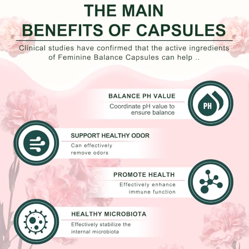 Image of Feminine Balance & Hormone Support Capsules - Vaginal & Urinary Wellness, Healthy Flora, Hormone Health, Energy Vitality - LactoSpore, Cranberry, Pineapple & Primal Organ Blend, 30 Count