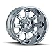Mayhem 8105 Combat Custom Wheel - 20" x 9", 18 Offset, 5x150 Bolt Pattern, 110mm Hub - Chrome Rim Chrome Rim