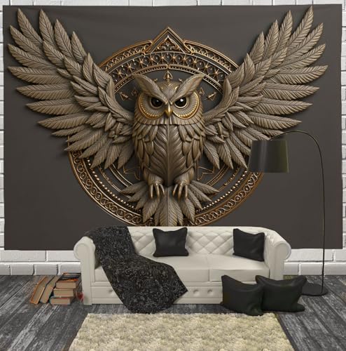 Tapiz para salón medieval de búho que transforma tu apartamento con elegancia
