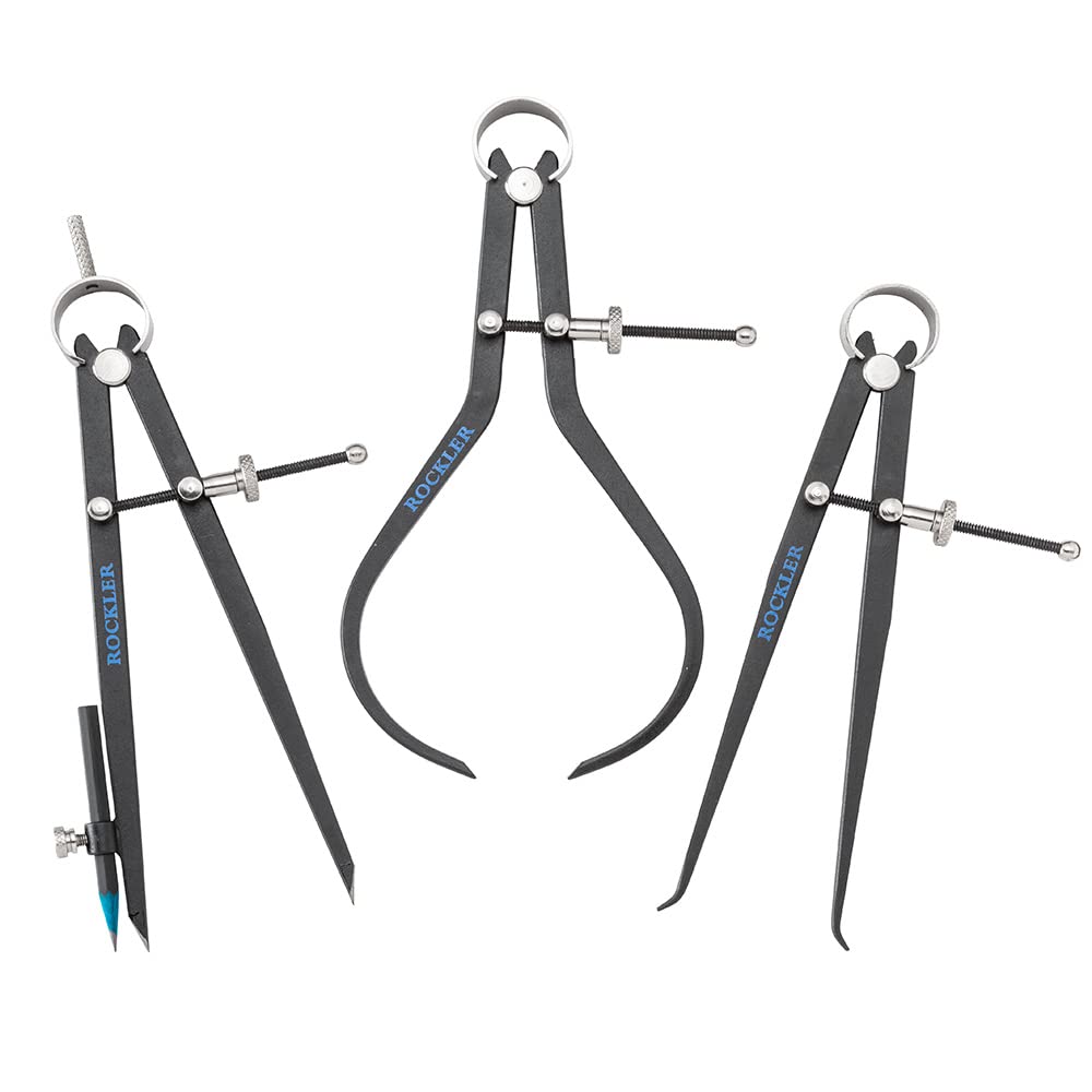 ROCKLER 3-Piece Spring Caliper and Divider Set