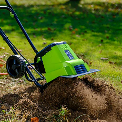 Earthwise TC70090 9-Amp 12-Inch Corded Electric Tiller/Cultivator, Green