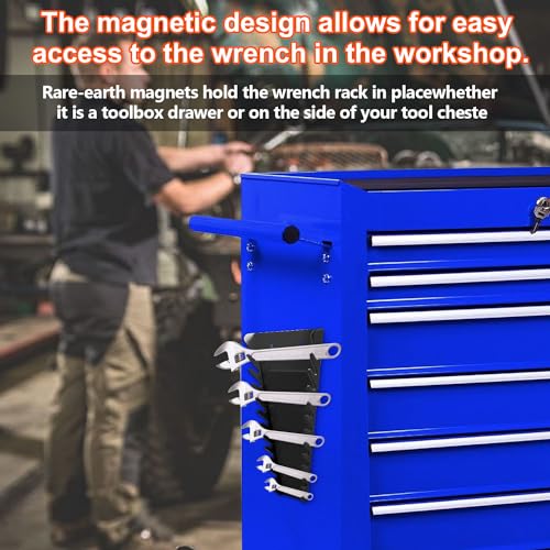 2 Stück Werkzeughalter, Maulschlüssel Halter Magnetischer SchraubenschlüSsel-Organizer Schraubenschlü Sselhalter, Halter für Werkstatt Zubehör Maul-/RingschlüSsel für Werkzeugkasten
