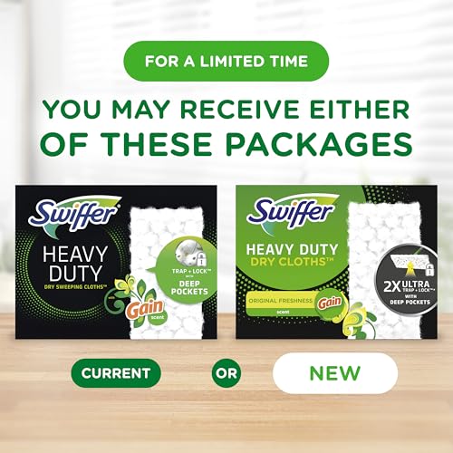 Swiffer Sweep + Mop, Dry Pads Refill, Floor Cleaner for Dirt, Dust, Hair, Cleaning Cloths for Mopping Home, Bathroom, Kitchen, All Purpose Multi-Surface Floor Wipes, Heavy Duty, Gain, 40ct - image 7